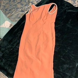 Salmon Pink Midi Work Dress